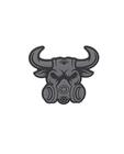 101 INC Нашивка 3D PVC Gasmask Bull Grey