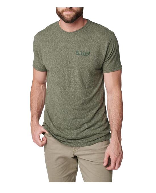 5.11 Tactical Triblend Legacy SS Tee T-Shirt Military Green Heather
