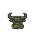 101 INC Нашивка 3D PVC Gasmask Bull OD Green