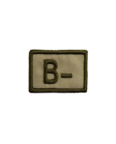 Нашивка B Negative Blood Group Khaki