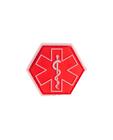 Paramedic Hexagon Rubber Patch Red