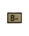 Нашивка B Negative Blood Group Khaki