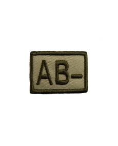 AB Negative Blood Group Patch Khaki