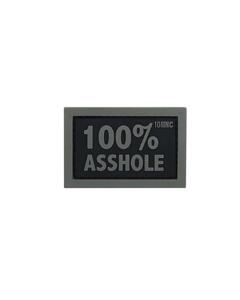 100% Asshole Patch Black/Grey