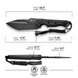 Maxwell Black G10 Handle fixed knife