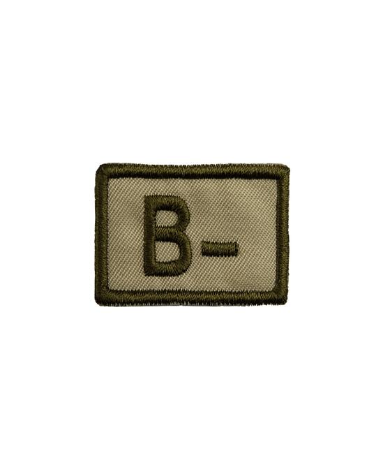 Нашивка B Negative Blood Group Khaki