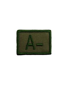 Нашивка A Negative Blood Group Green