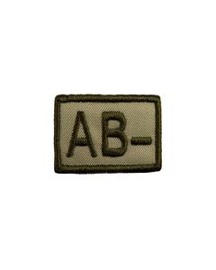 AB Negative Blood Group Patch Khaki