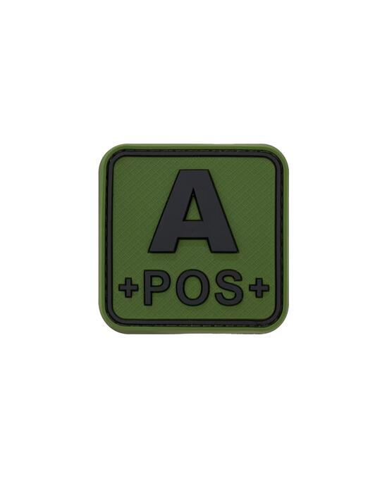 Нашивка Bloodtype Square Rubber Patch A+ Olive Green