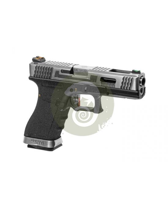G-Force 18C SV Silver Barrel Metal Version GBB Black
