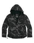 Windbreaker Zipper Jacket Black Camo