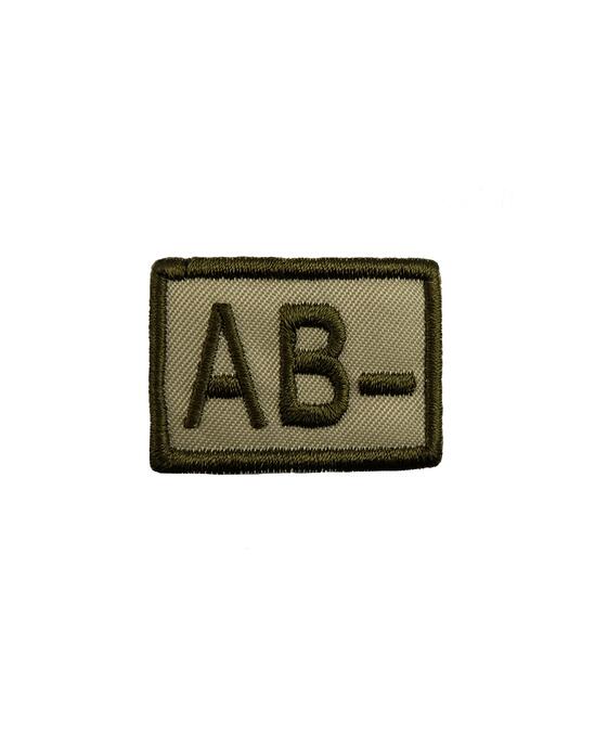 AB Negative Blood Group Patch Khaki