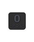 Bloodtype Square Rubber Patch 0 Pos Black