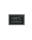 100% Asshole Patch Black/Grey